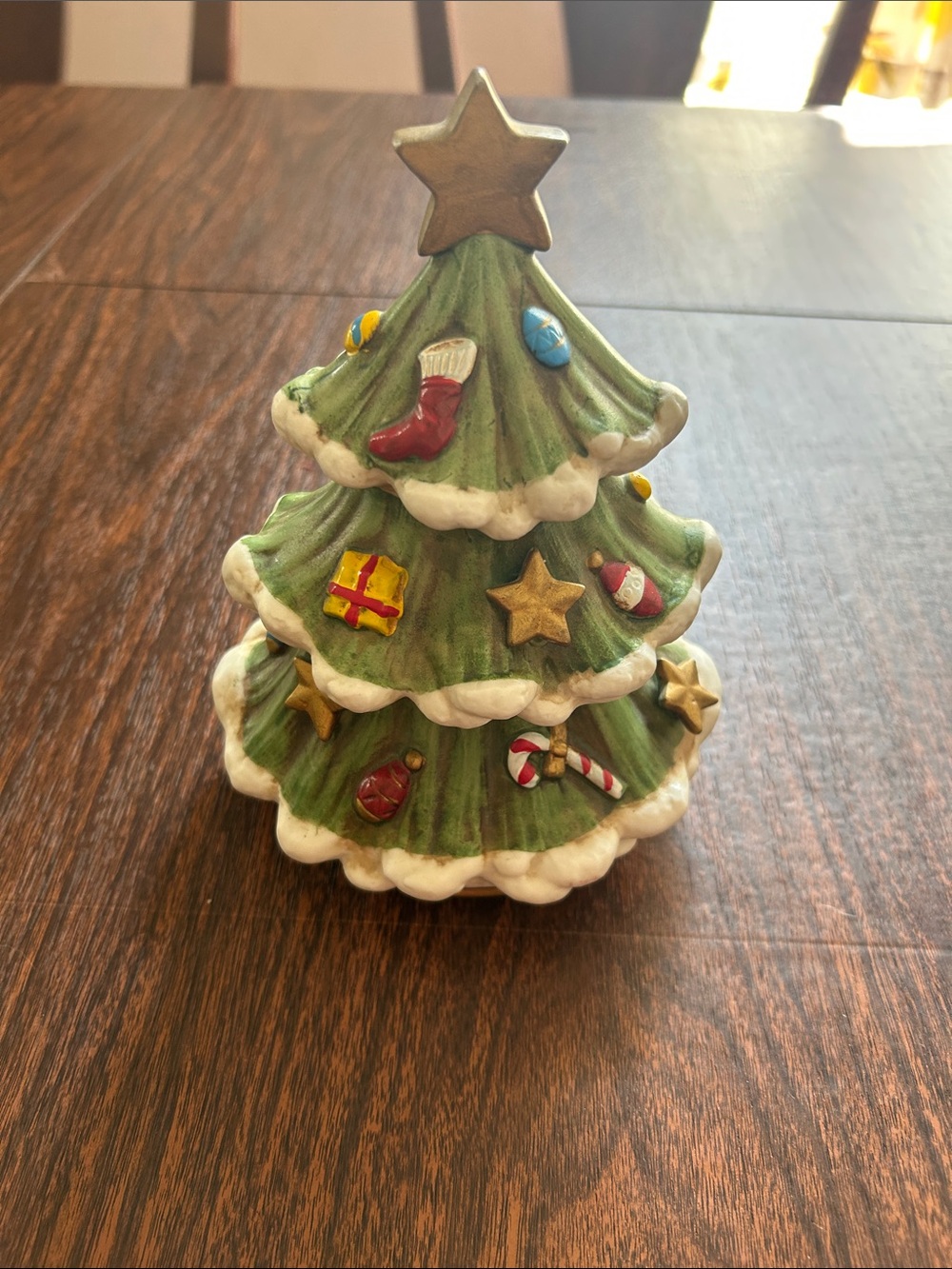 Rare vintage Berman & Anderson Christmas Tree music box